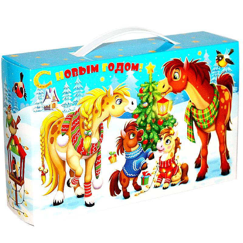 Сладкий подарок на Новый Год в картонной упаковке весом 550 грамм